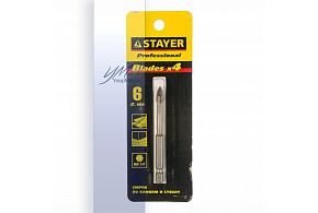 STAYER 6мм, 4х кромка, НЕХ 1/4, Сверло по стеклу и кафелю (2985-06)