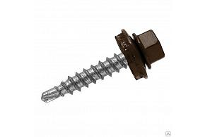Саморез кровельный 5,5х25 RAL8017 коричн.шоколад (50шт)