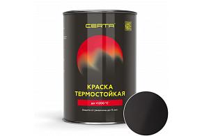 "CERTA" эмаль термостойкая антикор. черный до 1200°C (0,8кг)