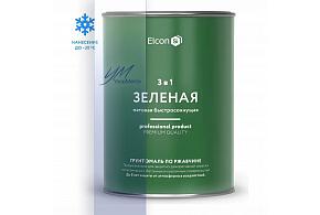 ЭЛКОН Грунт-эмаль по ржавчине 3в1 зеленая матовая 0,8кг