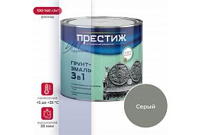 ПРЕСТИЖ грунт-эмаль по ржавчине серая 1,9 кг