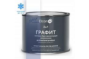 ЭЛКОН Грунт-эмаль по ржавчине 3в1 графит матовая 0,4кг