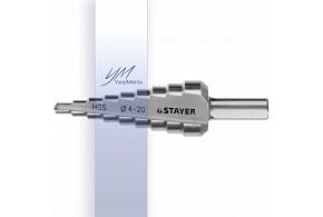 STAYER 4-20мм,9 ступеней,сталь HSS,ступенчатое сверло (29660-4-20-9)