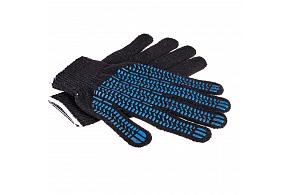 Перчатки х/б 7,5 класс 7 нитей с ПВХ Протектор черные