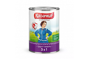Казачка грунт-эмаль по ржавчине черная  0,9 кг