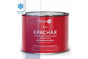 ЭЛКОН Грунт-эмаль по ржавчине 3в1 красная матовая 0,4кг