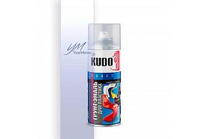 KUDO Грунт-эмаль аэрозоль для пластика 520 мл, RAL 7021 графит