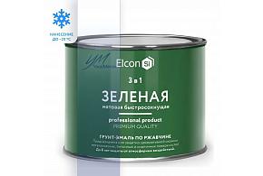 ЭЛКОН Грунт-эмаль по ржавчине 3в1 зеленая матовая 0,4кг