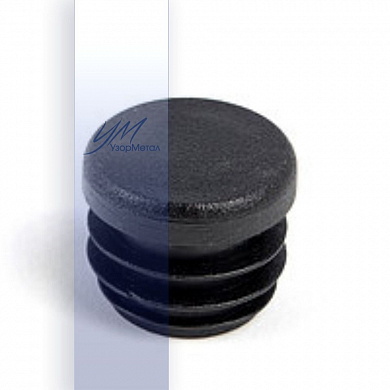 Заглушка  круглая d 20 черная (пластиковая)