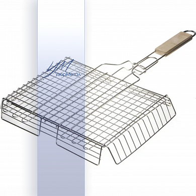 GRINDA Barbecue, 340*260мм, нержавеющая сталь, объемная решетка-гриль