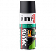KUDO эмаль аэрозольная термостойкая  для мангалов черная 520 мл KU-5122