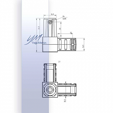 Соединитель XYZ 20х20х1,5мм